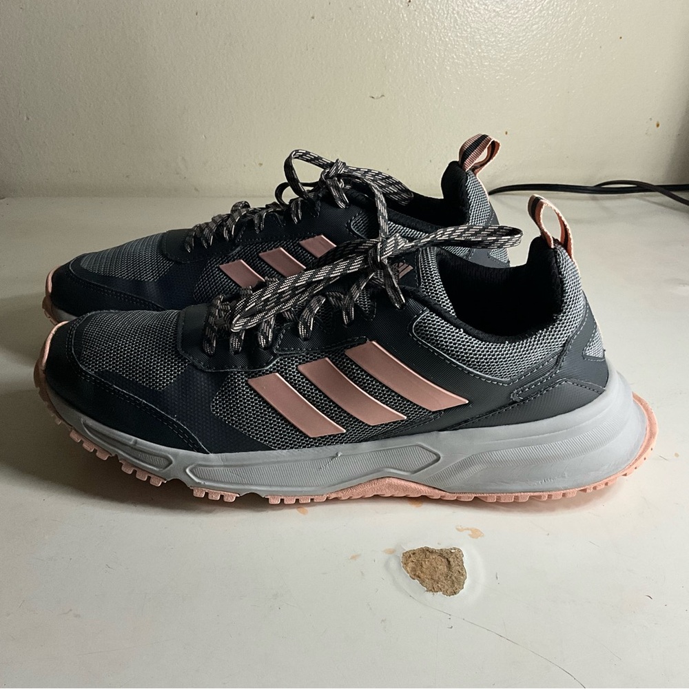 Adidas Rockadia Women's Gray and Pink Sneakers 10 - Picture 7 of 10